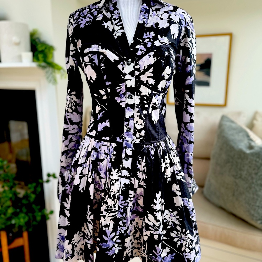 NWT Adorable Anthro Corset Shirt Dress- perfect for transition to spring!